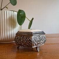 Trinket Box Mele Parrot Tile and Metal Vintage Jewelry Box