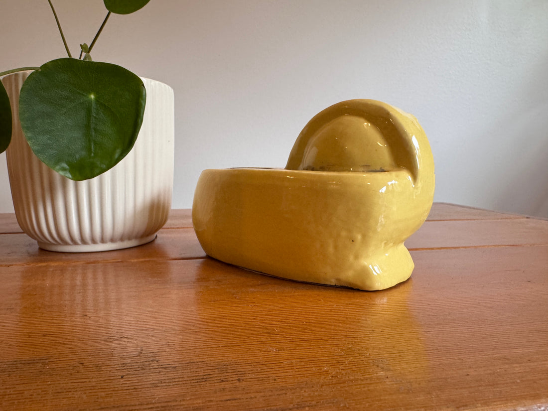 Terracotta Lion Planter Painted Vintage