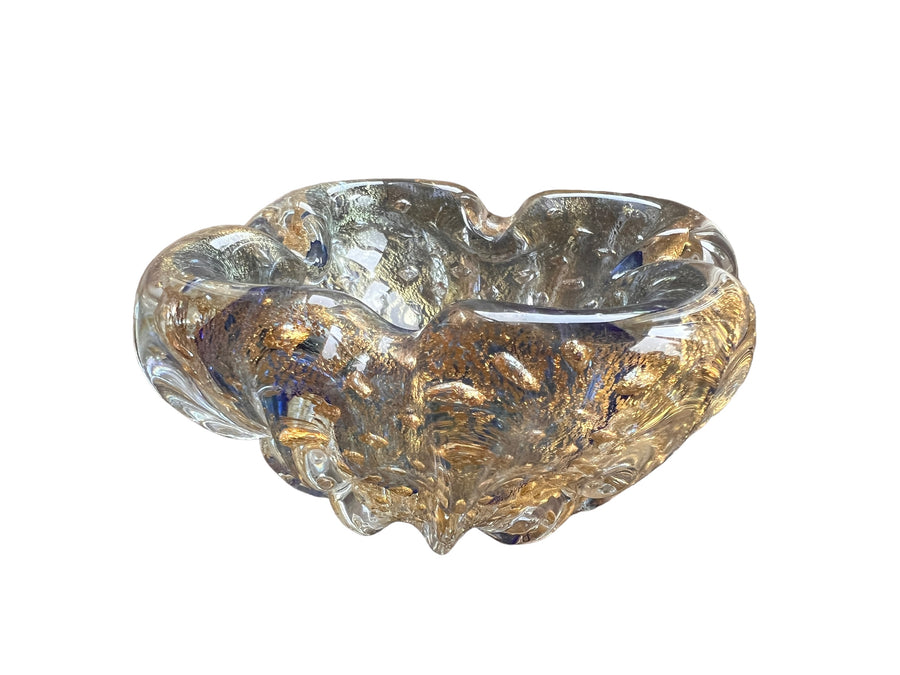 Murano Crystal Glass Ashtray Dish