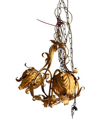 Italian gold Gilt Lotus Pendant Lamp Light