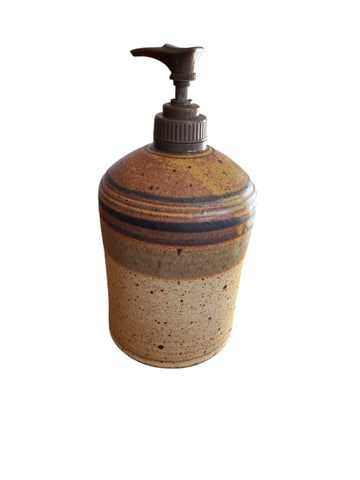 Studio Pottery Soap Pump Spun Ceramic Reusable Refillable