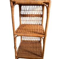 Wicker Woven Bookshelf Organizer Storage Spice Rack Bathroom storage