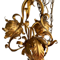 Italian gold Gilt Lotus Pendant Lamp Light