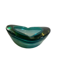 Murano Style Crystal Glass Ashtray Dish