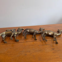 Etched Brass Camel Figures Vintage