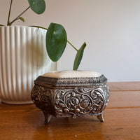 Trinket Box Mele Parrot Tile and Metal Vintage Jewelry Box