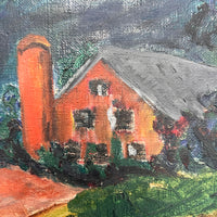 Rolling Hill Farmhouse Oil Painting on Canvas