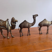 Etched Brass Camel Figures Vintage