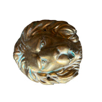 Large Brass European Lion Head Wall Mounted