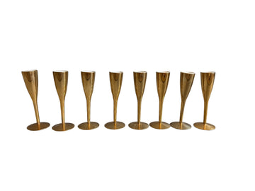 Set of 8 German AS Brass MCM desert Stem Glasses