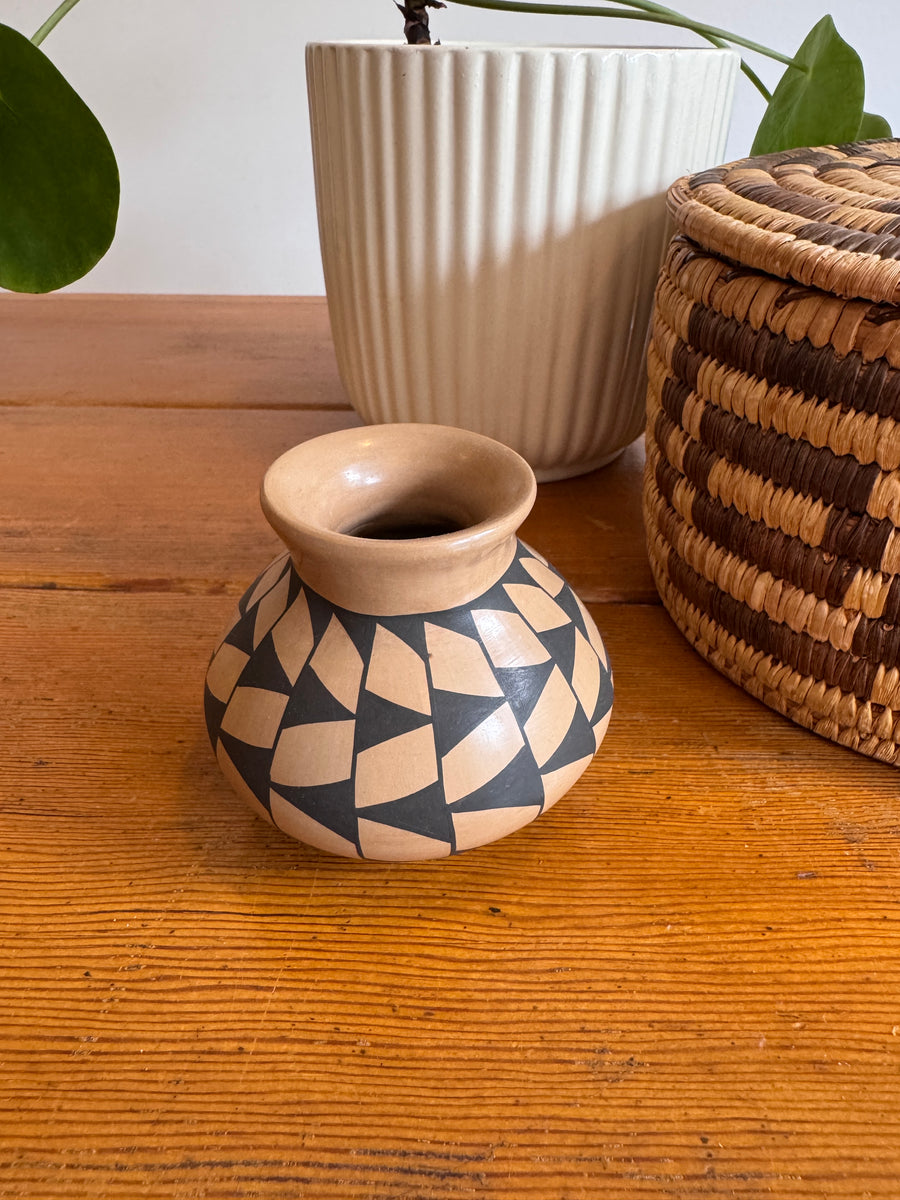 Native Basket and Clay Pot Ceramic Vase Sold Separately