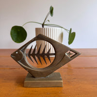 Dolbi Metal Fish Bone Metal Sculpture 1980 Figure Statue Vintage