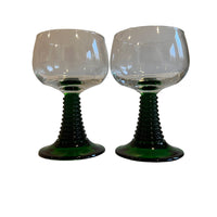 Schott Zwiesel Coupe Glasses with Wavy Green Stem