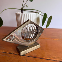 Dolbi Metal Fish Bone Metal Sculpture 1980 Figure Statue Vintage