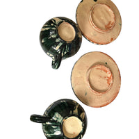 Vintage Terracotta Ceramic Cup and Saucer Set