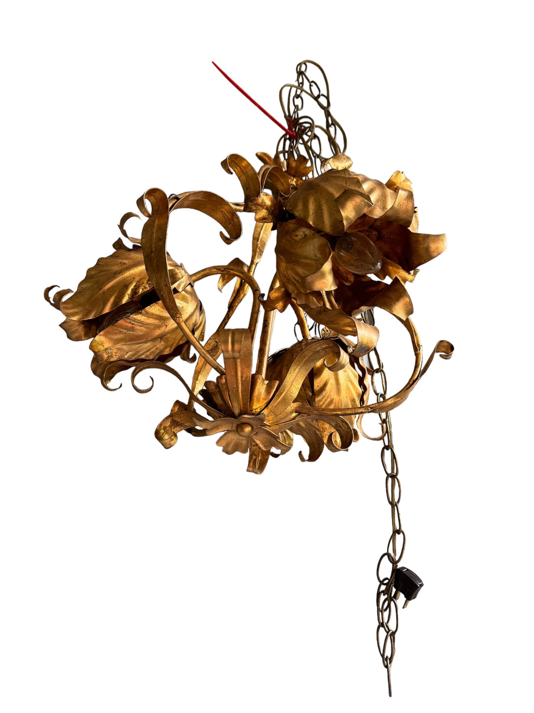 Italian gold Gilt Lotus Pendant Lamp Light