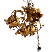 Italian gold Gilt Lotus Pendant Lamp Light