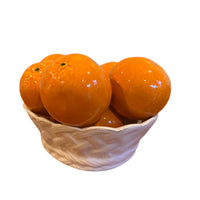 Italian Ceramic white Basket with Oranges Tangerines for I Magnin