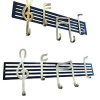 Music Note Wall Hooks Vintage Brass (Each Sold Separately)