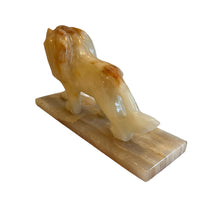 Onyx Stone Lion Sculpture Statue from Mexico