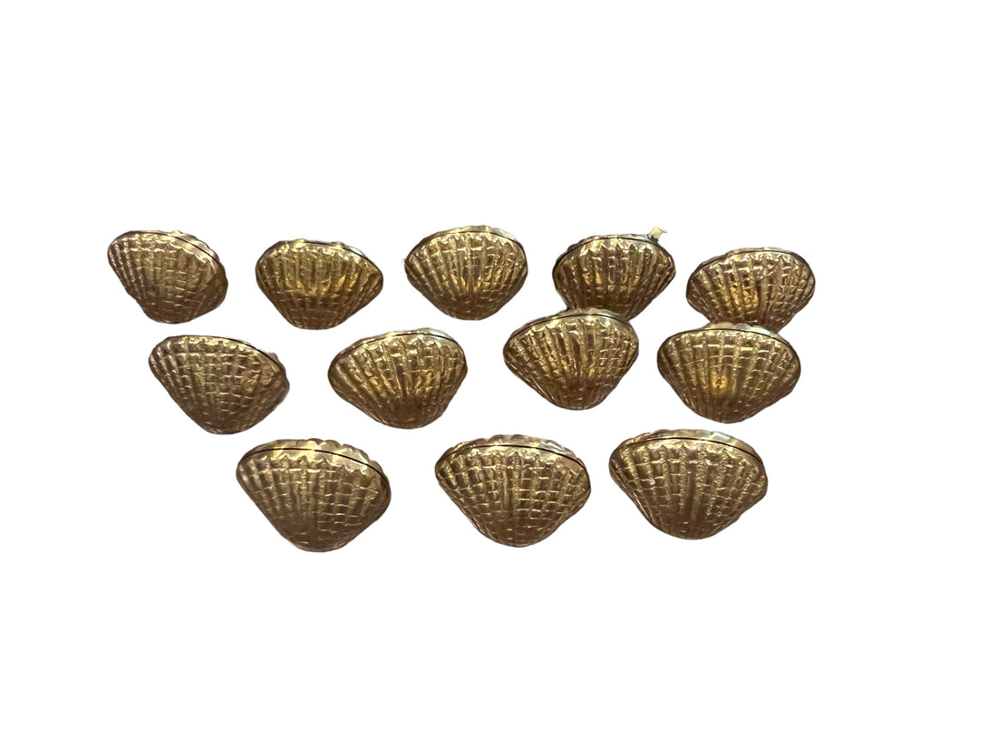 Brass Shell Table Place Holders Set of 12