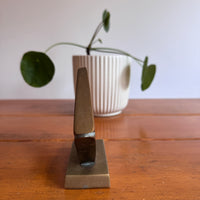 Dolbi Metal Fish Bone Metal Sculpture 1980 Figure Statue Vintage