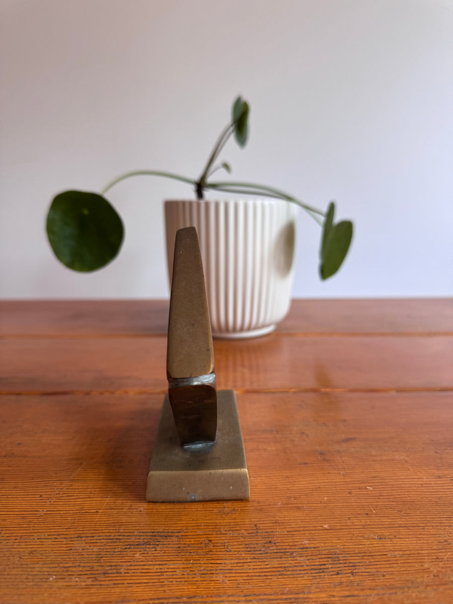 Dolbi Metal Fish Bone Metal Sculpture 1980 Figure Statue Vintage