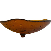 1970s Spanish Amber Glass Dish