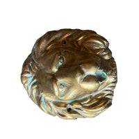 Large Brass European Lion Head Wall Mounted