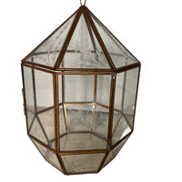 Glass and Brass Geometric Terrarium