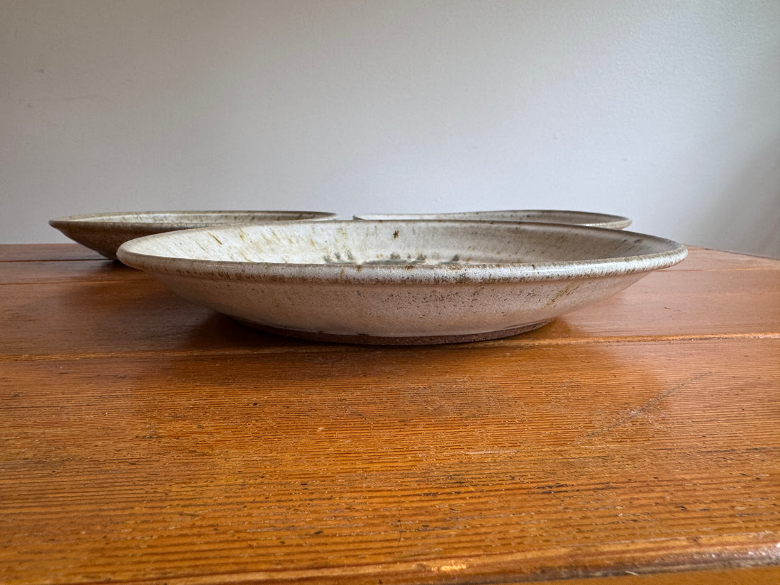 Ceramic Dinner Plates Studio Pottery Vintage 