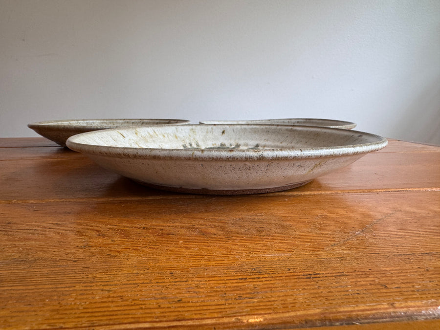 Ceramic Dinner Plates Studio Pottery Vintage 