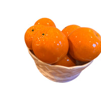 Italian Ceramic white Basket with Oranges Tangerines for I Magnin