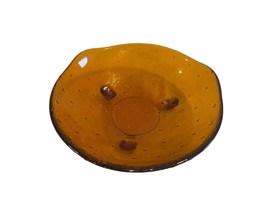 1960s Spanish Amber Glass Dish