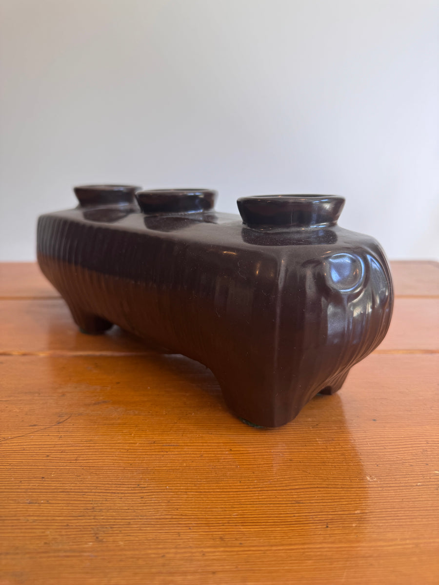 Rare Redwing Ceramic Pig Candle Holder