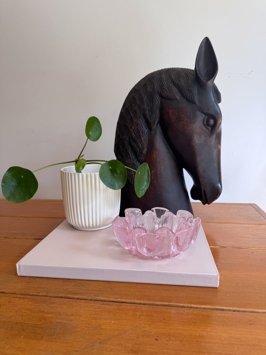 Large Carved Wood Horse Sculpture