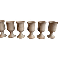 Set of Six 6 Hand Spun Ceramic Glasses