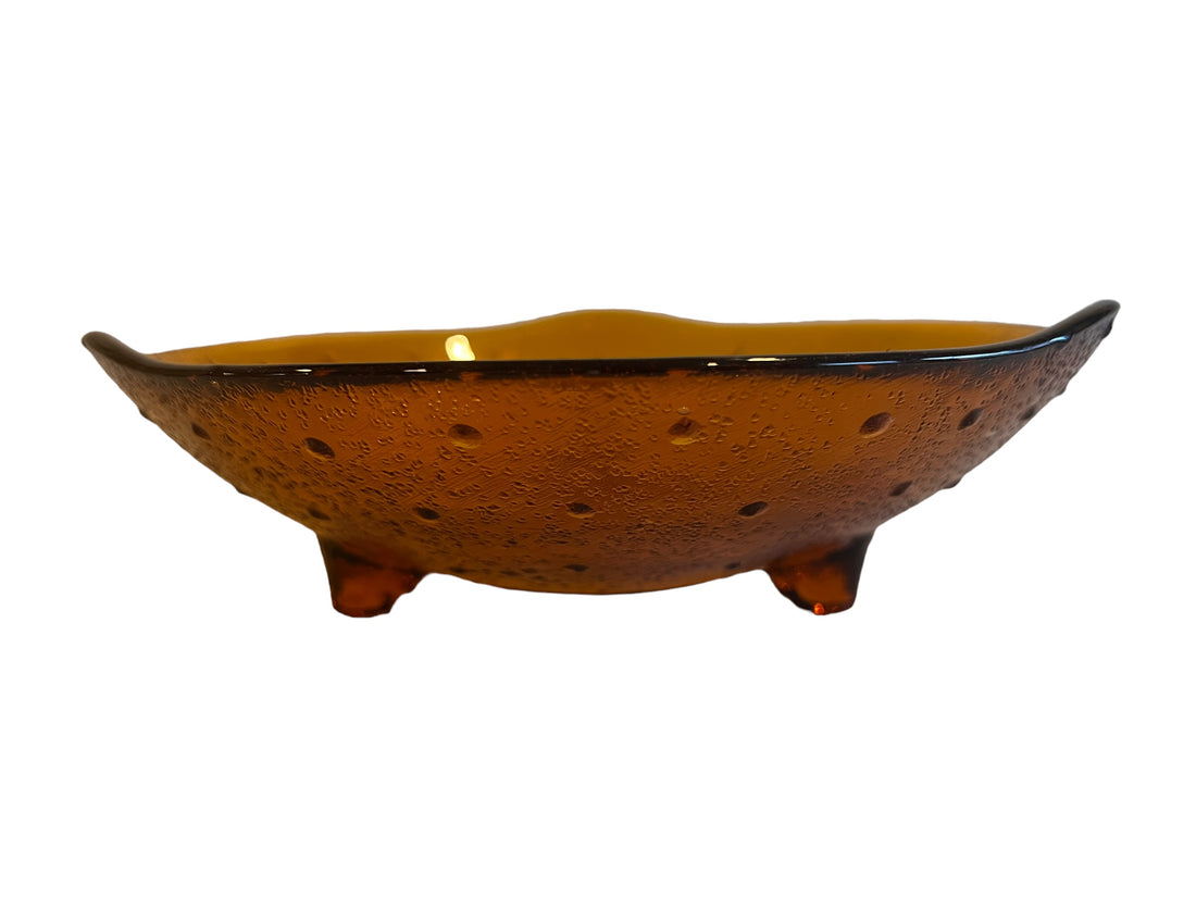 1970s Spanish Amber Glass Dish