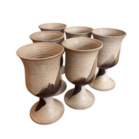 Set of Six 6 Hand Spun Ceramic Glasses