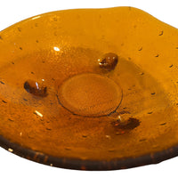 1970s Spanish Amber Glass Dish