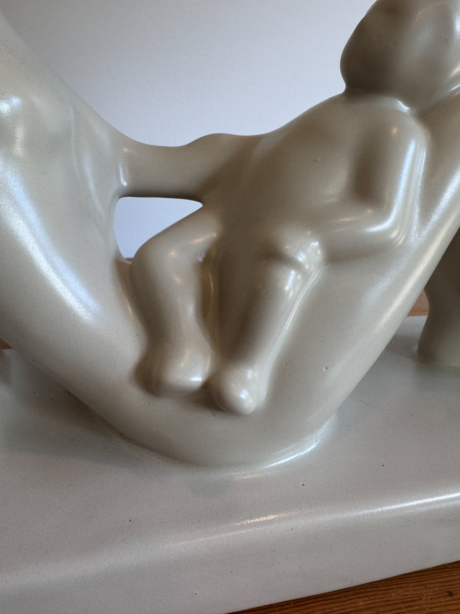 Haeger Ceramic Mom Mother Baby Sculpture Statue Midcentury Vintage