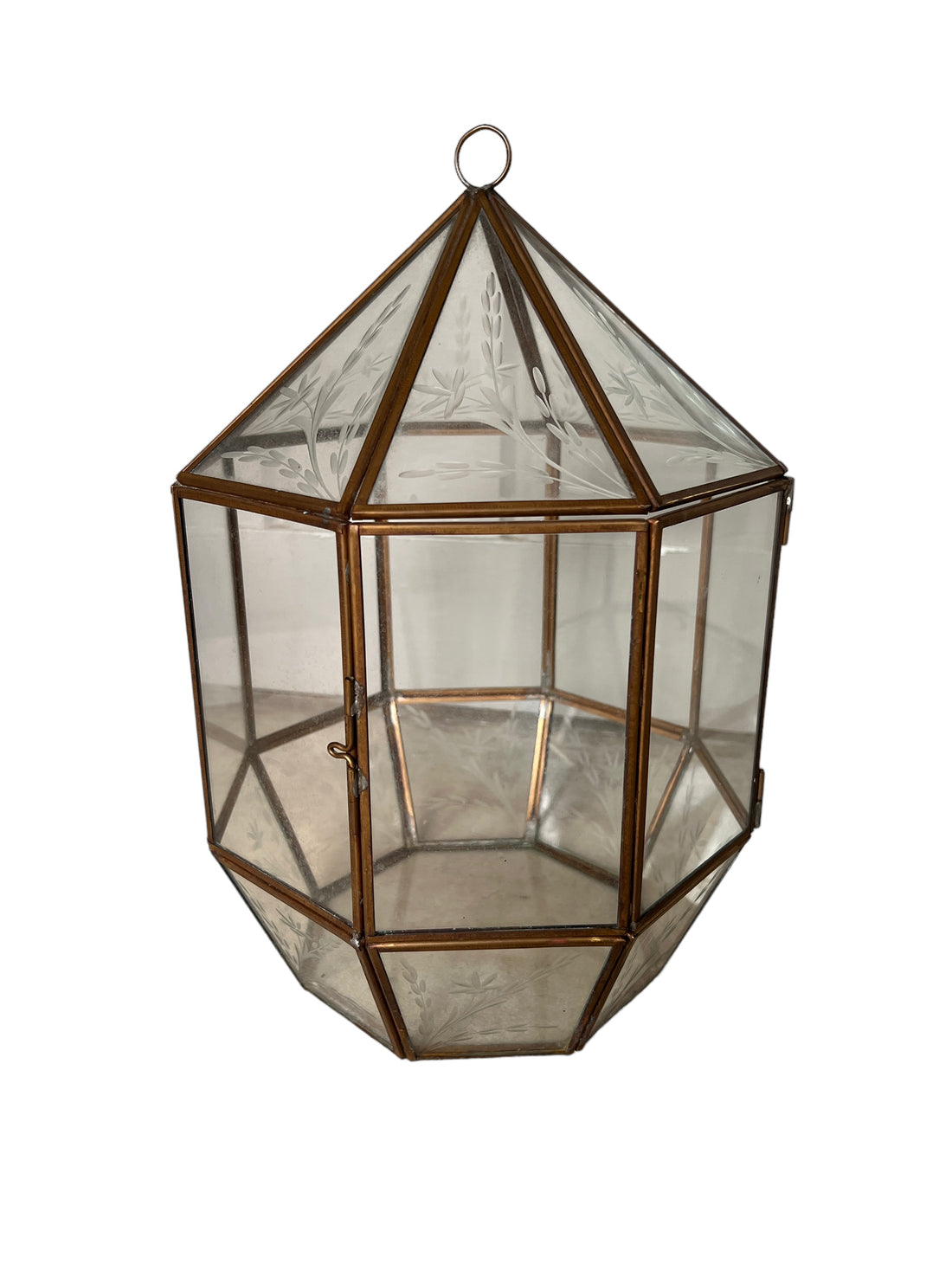 Glass and Brass Geometric Terrarium