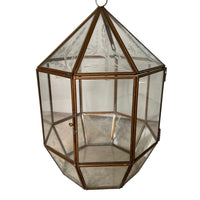 Glass and Brass Geometric Terrarium