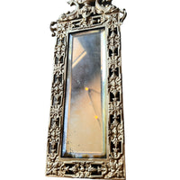 Art Deco European Mirror with Heavy Leaded Glass and Intricate Metal Frame