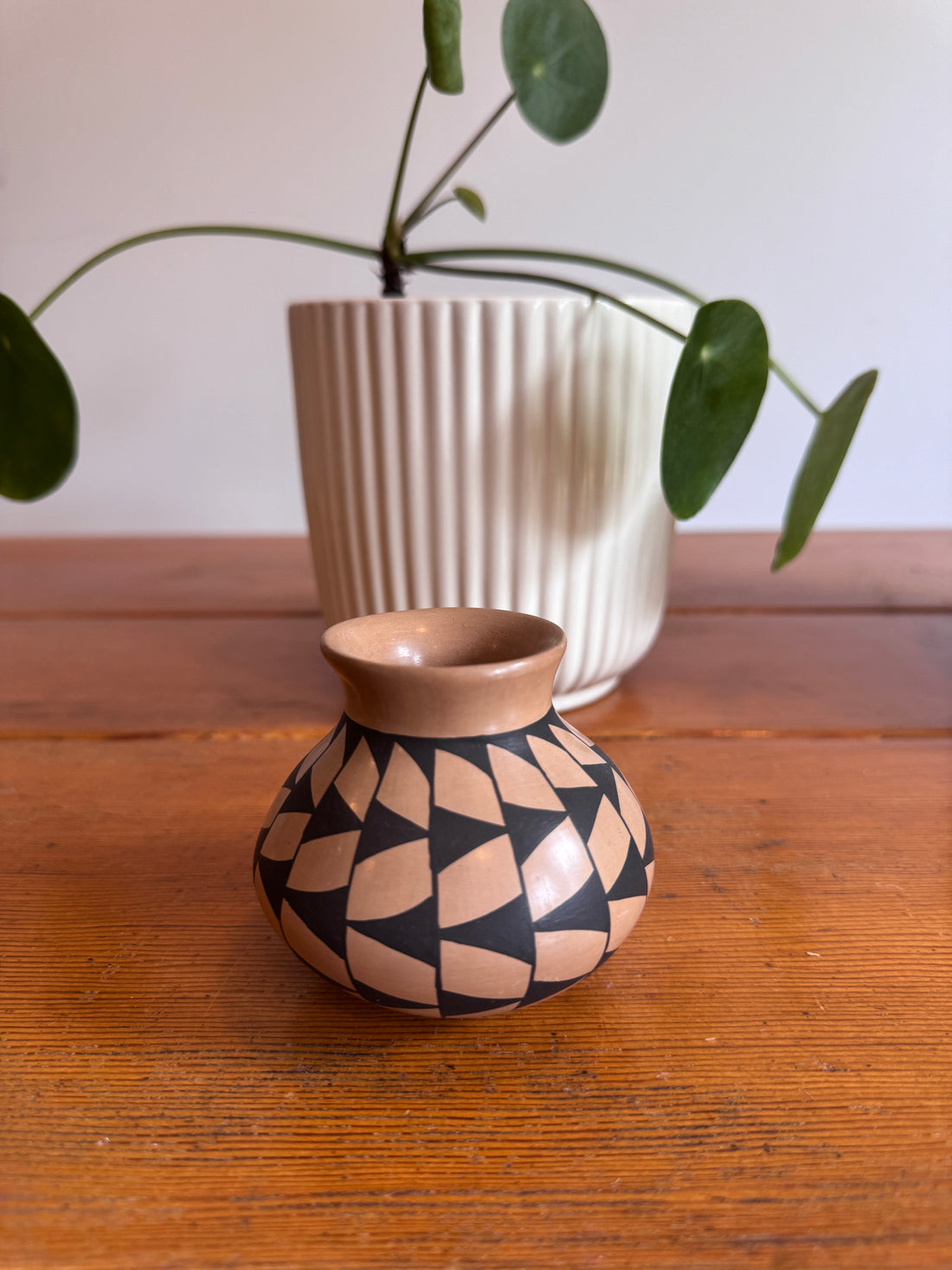 Native Basket and Clay Pot Ceramic Vase Sold Separately