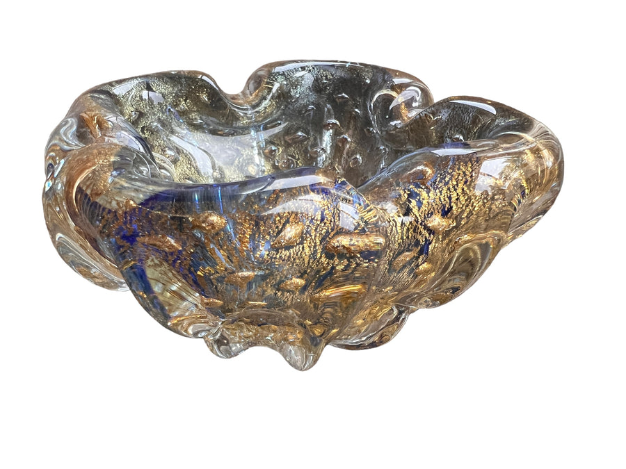 Murano Crystal Glass Ashtray Dish