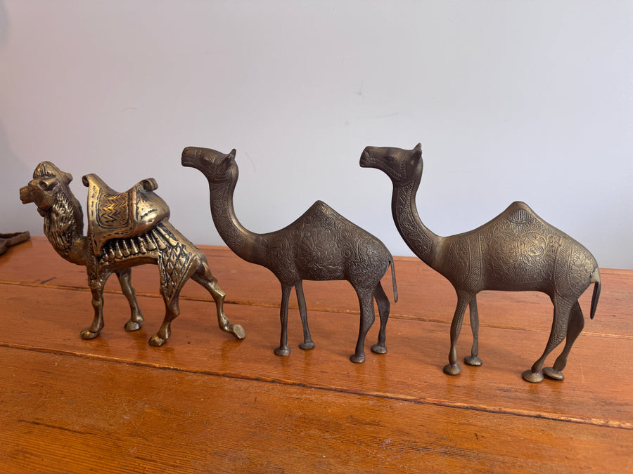 Etched Brass Camel Figures Vintage (Sold Separately)