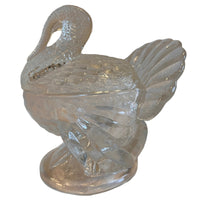 LE Smith Turkey Candy Dish Clear Glass
