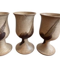 Set of Six 6 Hand Spun Ceramic Glasses