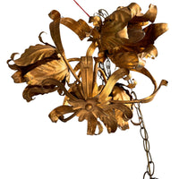 Italian gold Gilt Lotus Pendant Lamp Light